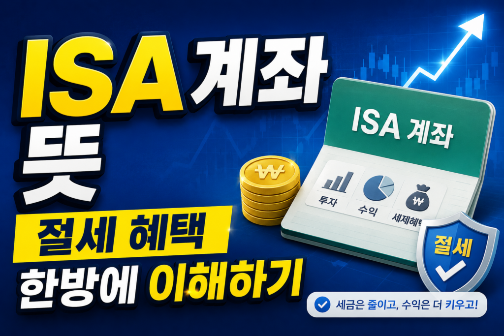 ISA 계좌 뜻 절세 투자 비과세 혜택 장단점 한방에해결