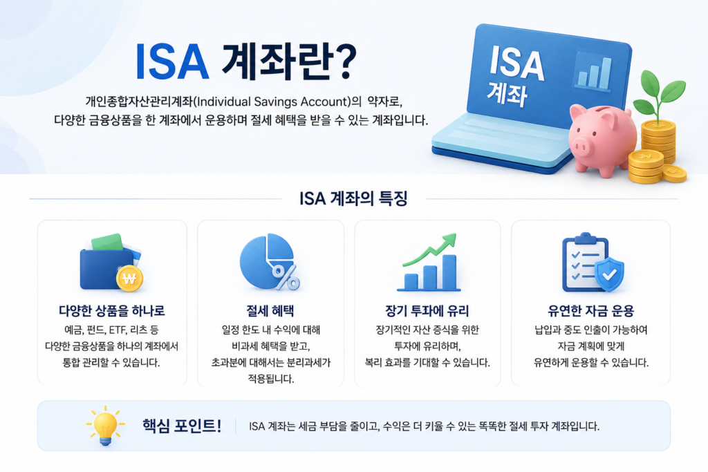 ISA 계좌 뜻 절세 투자 비과세 혜택 장단점