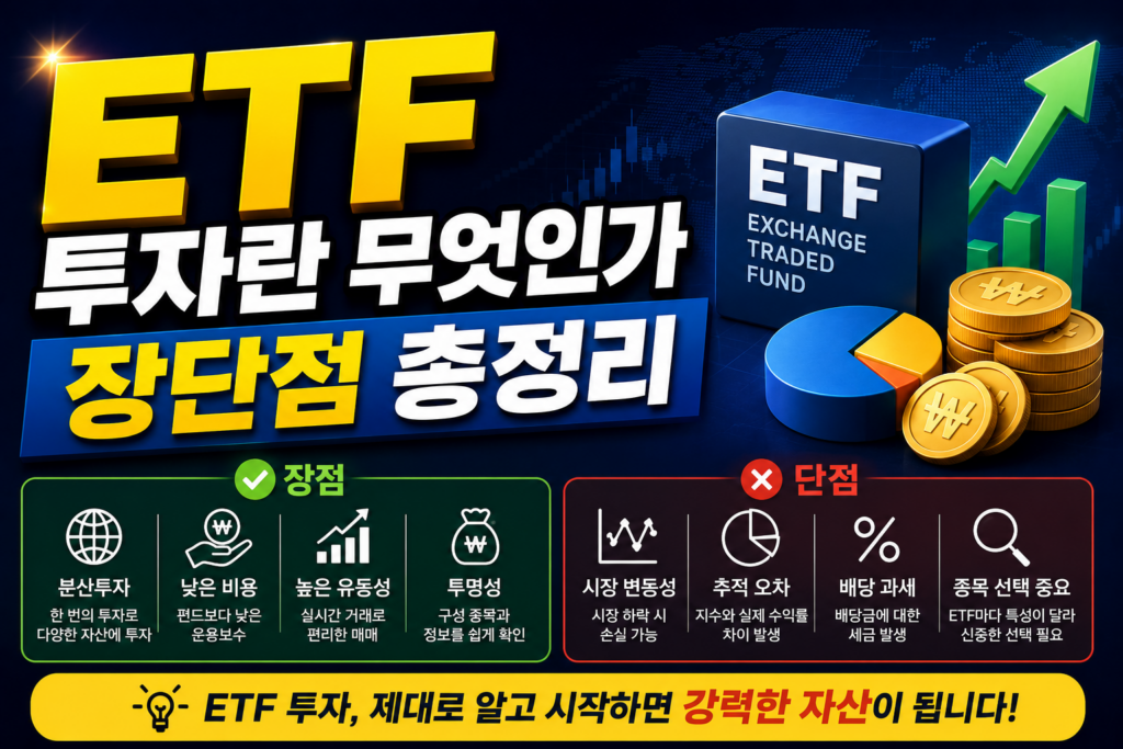 ETF 투자란 무엇인가 장단점 총정리
