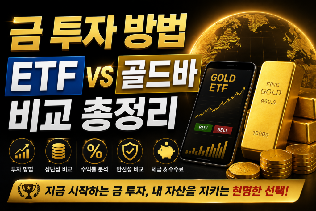 금 투자 방법 금테크 실물금 ETF 골드바 투자전략 총정리