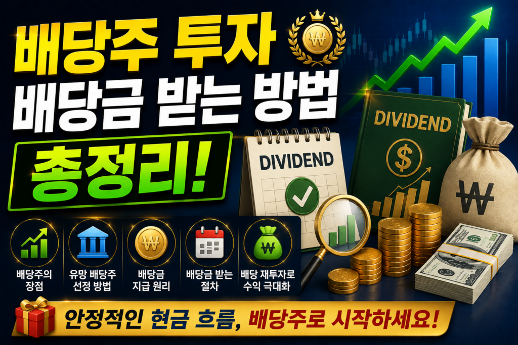 배당주 투자 배당금 받는 방법 총정리