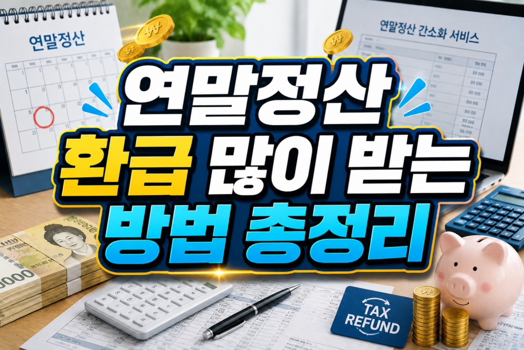연말정산 환급 많이 받는 방법 총정리