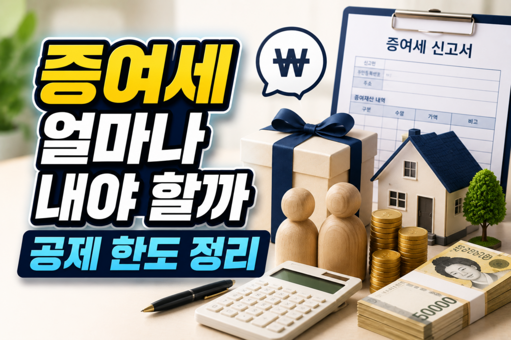 증여세 얼마나 내야 할까 공제 한도 정리