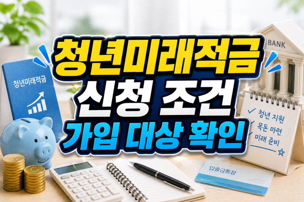 청년미래적금 신청 조건 가입 대상 확인