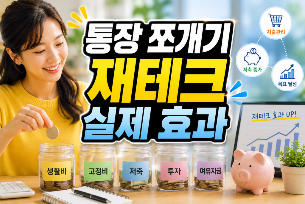 통장 쪼개기 재테크 실제 효과