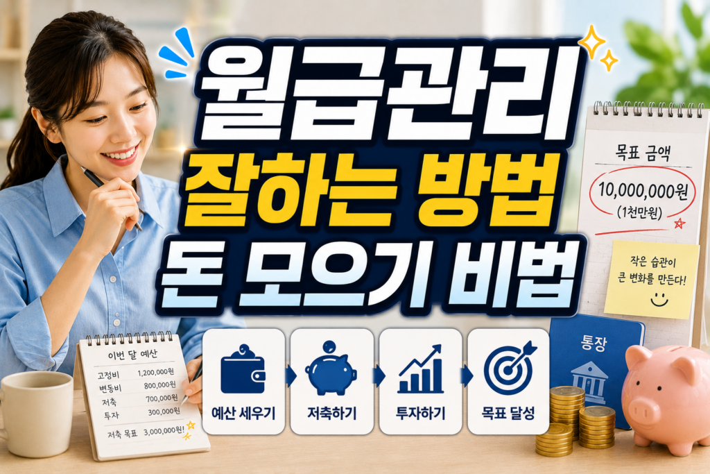 월급관리 잘하는 방법 돈 모으기 비법
