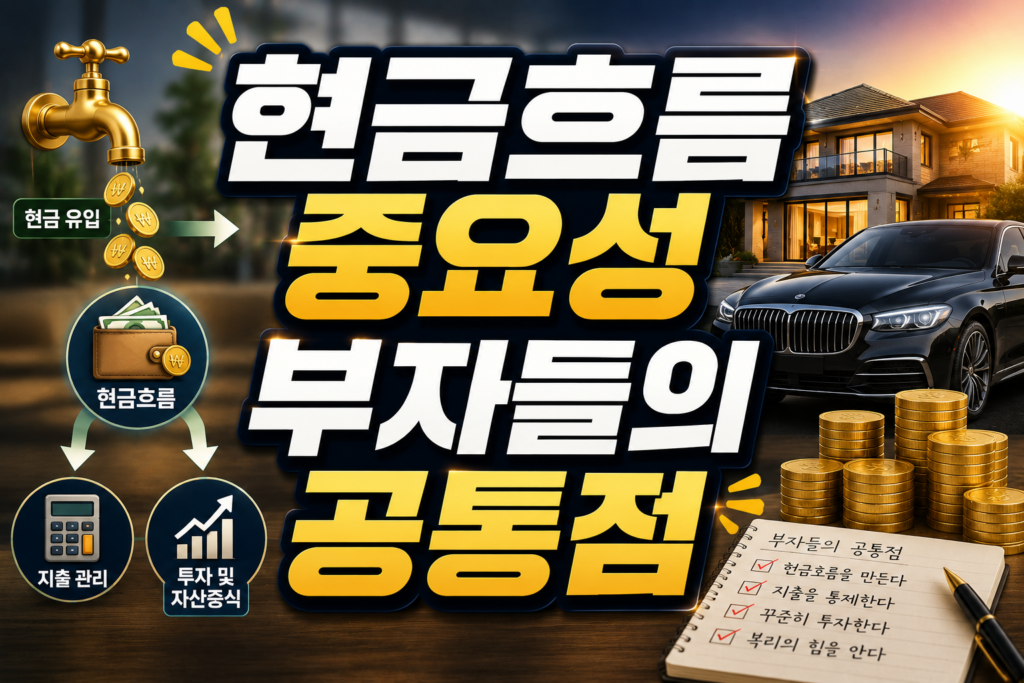 현금흐름 중요성 부자들의 공통점
