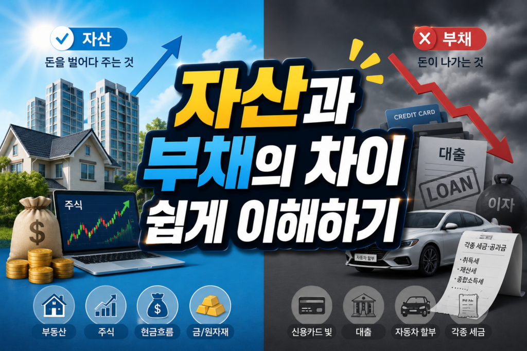 자산과 부채의 차이 쉽게 이해하기