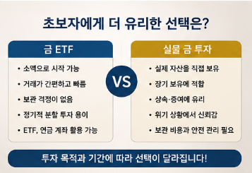 실물 금 투자의 장점과 단점