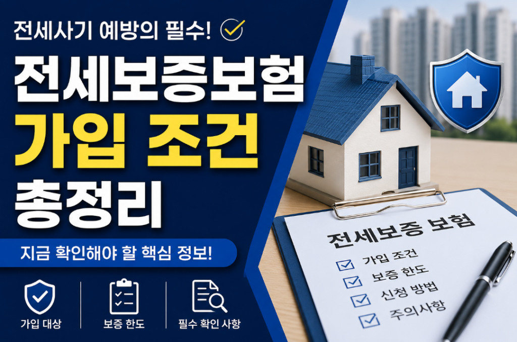 전세보증보험 가입 조건 총정리