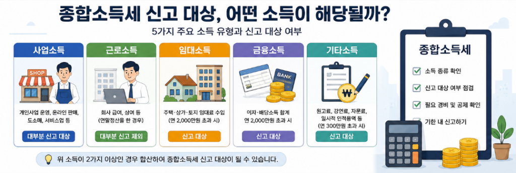 종합소득세 신고 대상이 되는지 확인하는 방법