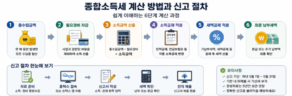 종합소득세 신고 대상 총정리｜신고 조건·계산 방법·신고 제외 대상까지