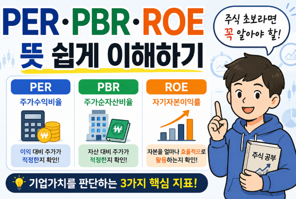 PER PBR ROE 쉽게 이해하기｜주식 기업가치 지표 완벽 정리