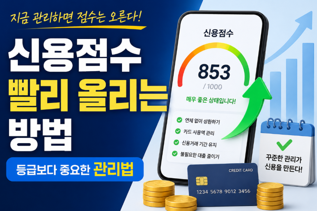 신용점수 올리는 방법 총정리, 단기간 관리법과 주의사항