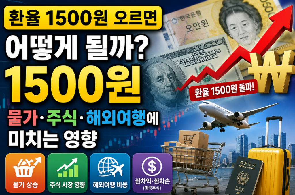 환율 1500원 왜 중요한가? 물가·주식·미국주식 영향 총정리