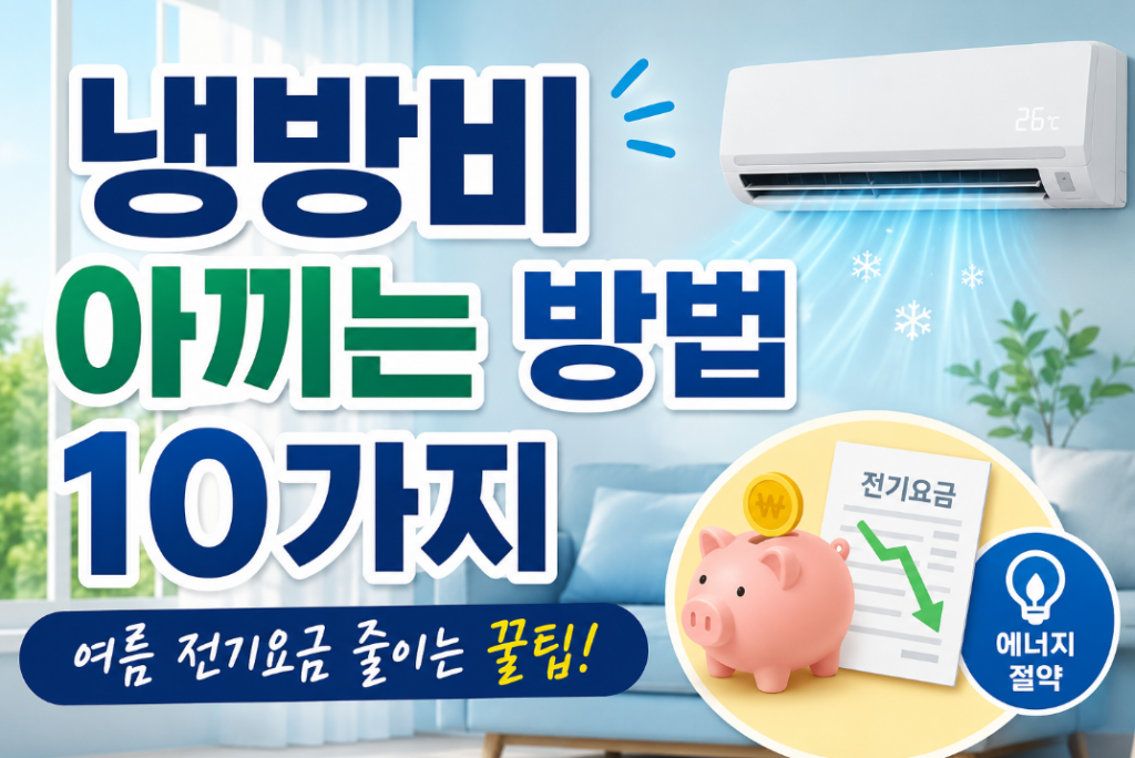 여름 냉방비 아끼는 방법 10가지와 전기세 절약 노하우