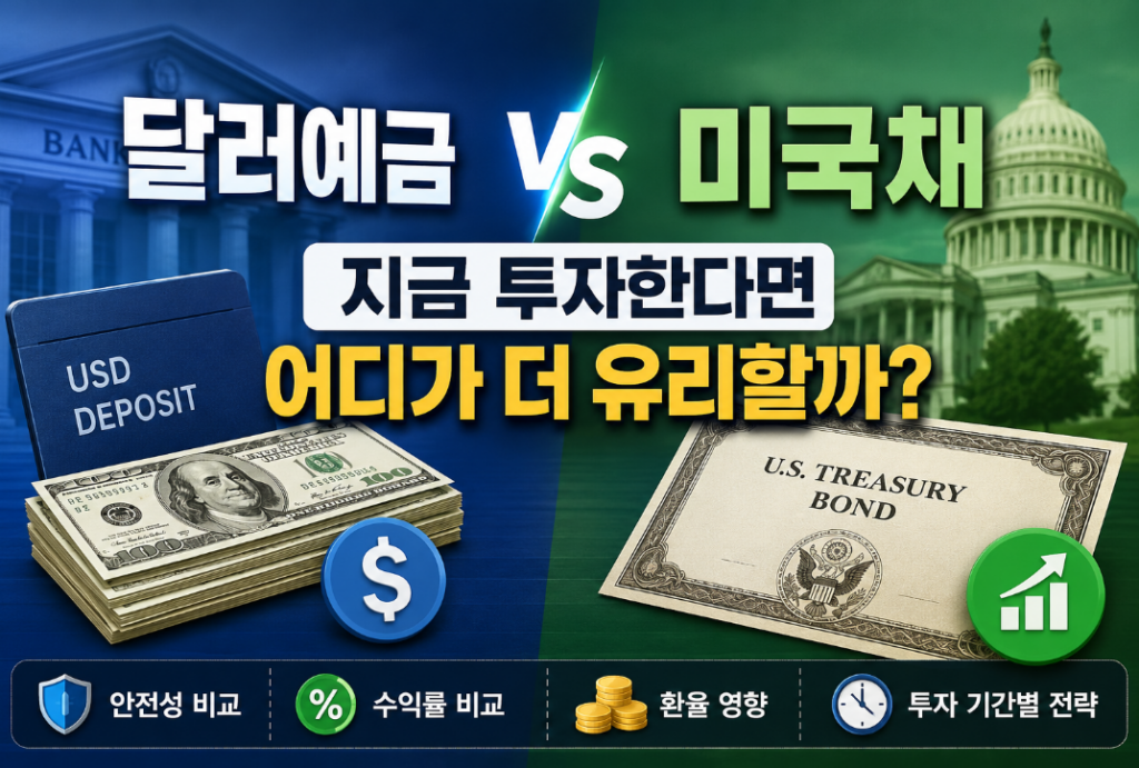 달러예금 미국채 차이, 수익률과 안전성 비교 완벽 가이드