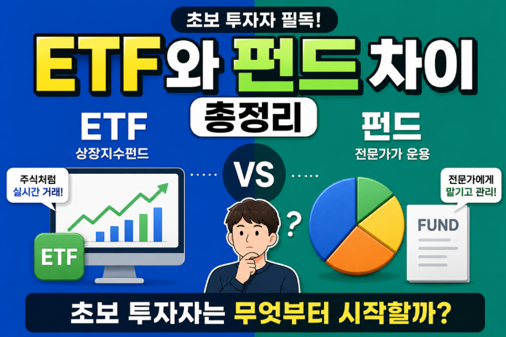 ETF와 펀드 차이 총정리｜장단점부터 투자 방법까지
