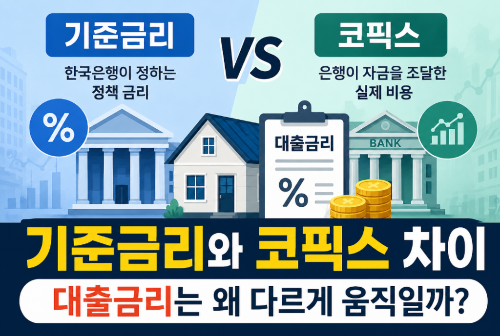기준금리와 코픽스 차이｜대출금리는 왜 다르게 움직일까?
