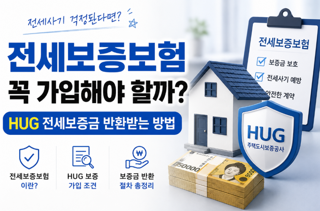 전세보증보험 가입 방법과 HUG 보증 조건 한눈에 정리