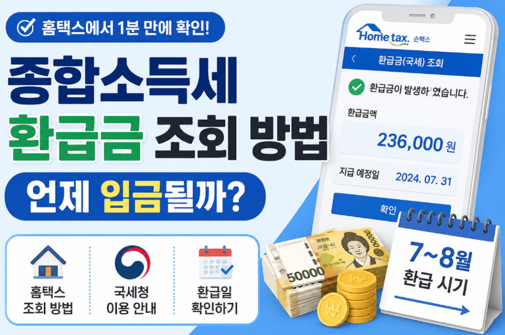 종합소득세 환급금 언제 들어오나? 조회부터 환급일까지