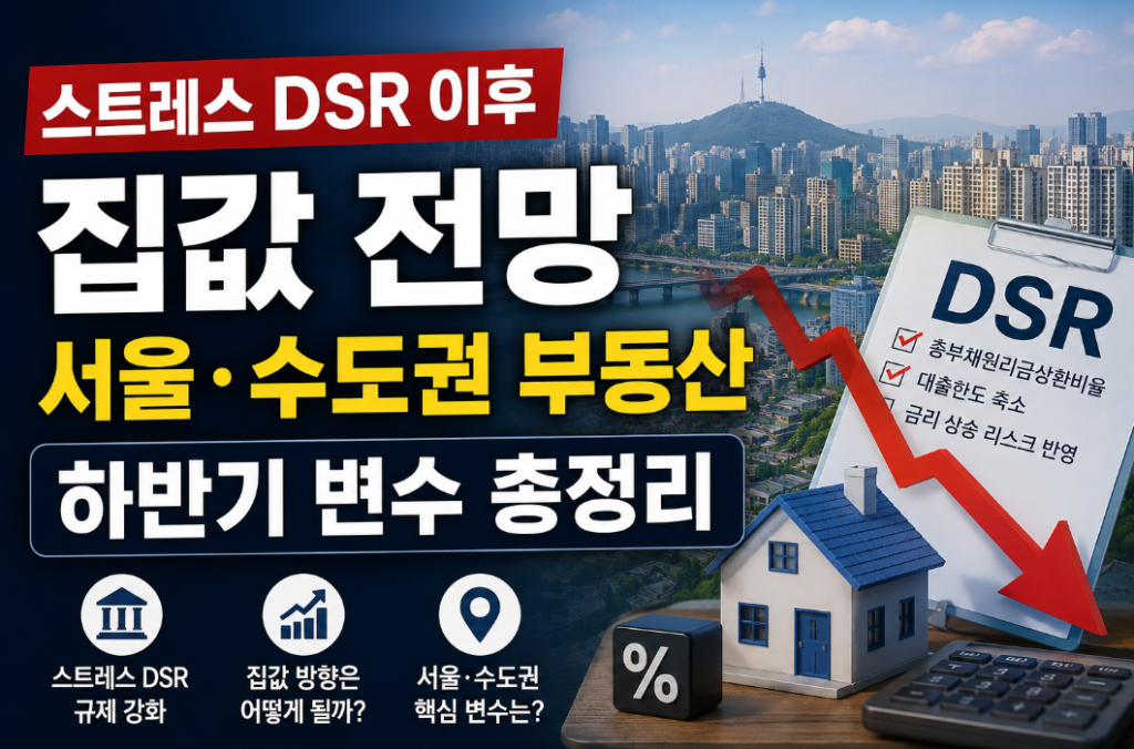스트레스 DSR 이후 서울 집값 전망｜수도권 부동산 하반기 핵심 변수