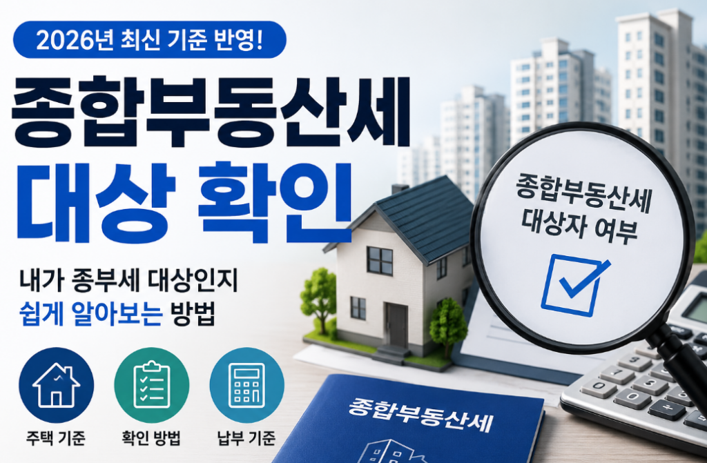 종합부동산세 대상 확인 및 종부세 계산 기준 완벽 정리