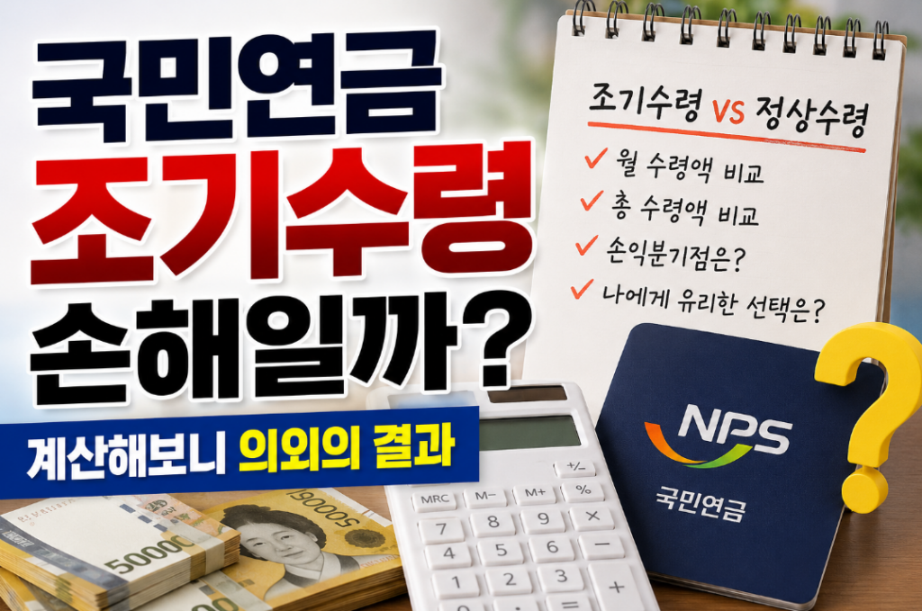 국민연금 조기수령 언제 하는 게 유리할까? 계산으로 비교