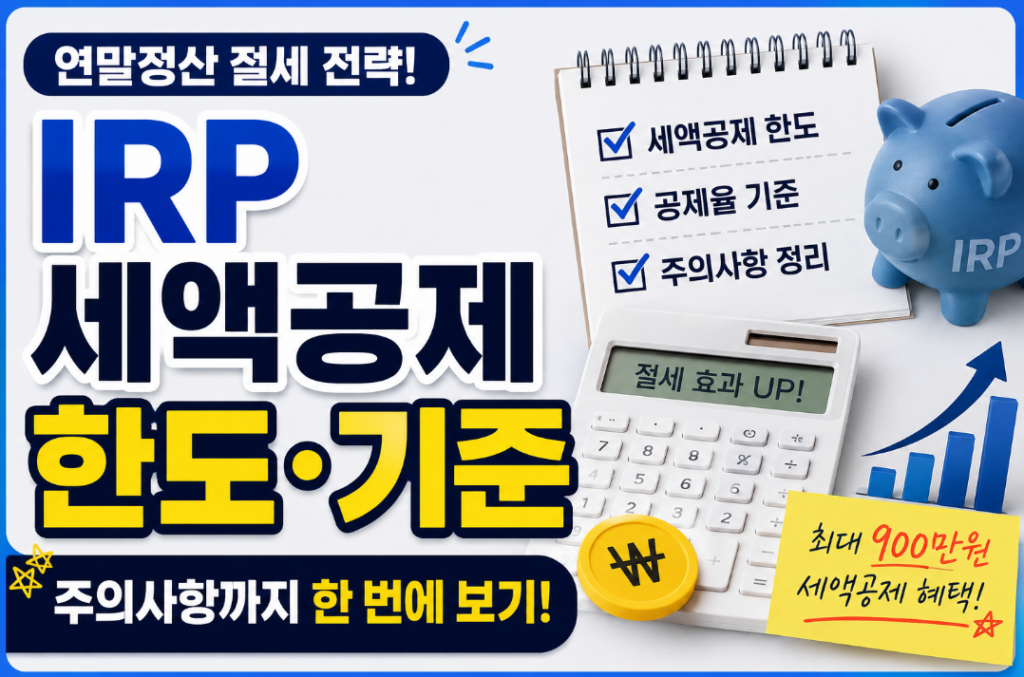 IRP 세액공제 한도 기준부터 중도해지 주의사항까지