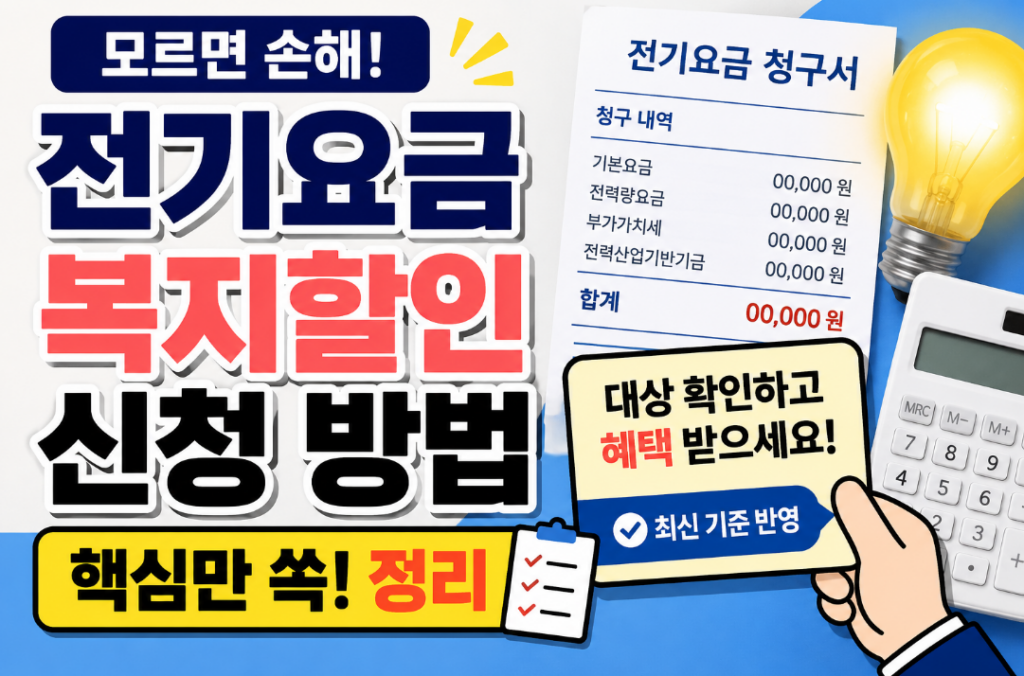 전기요금 복지할인 신청 꼭 알아야 할 핵심 정보