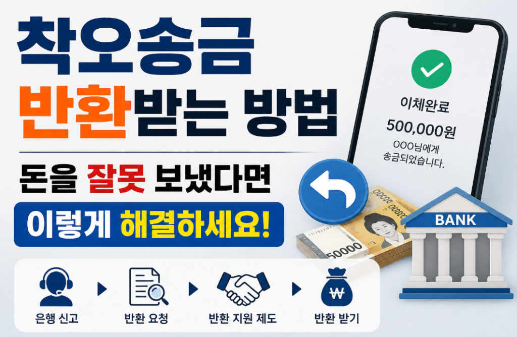 계좌이체 실수했다면? 착오송금 반환받는 방법 완벽 가이드