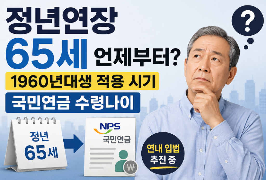 정년연장 65세｜시행시기·적용 대상과 2026년 진행상황
