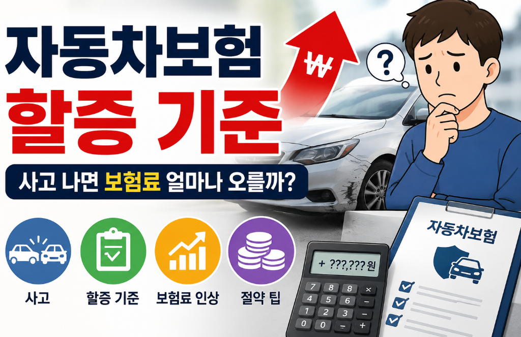 자동차보험 할증 기준｜사고 나면 얼마나 오를까?