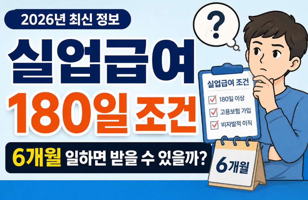 실업급여 180일 계산법｜6개월 근무해도 못 받는 이유