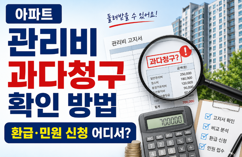 아파트 관리비 과다청구 확인 방법|환급·민원 신청 방법