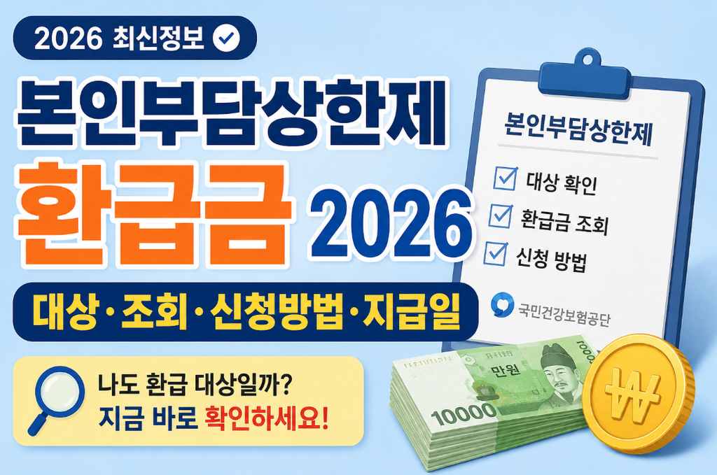 본인부담상한제 2026 환급금 얼마? 대상·조회·지급일 확인