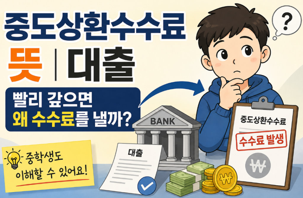 중도상환수수료 뜻과 계산 방법｜면제 조건까지 쉽게 정리