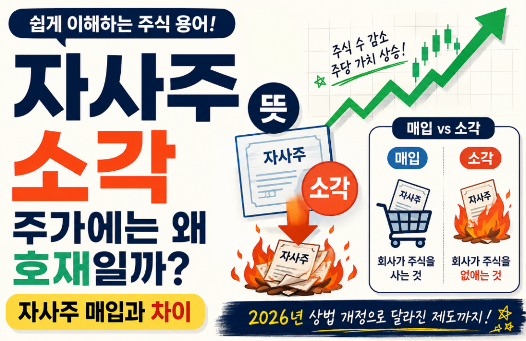 자사주 소각 뜻과 주가 영향, 자사주 매입 차이 쉽게 정리