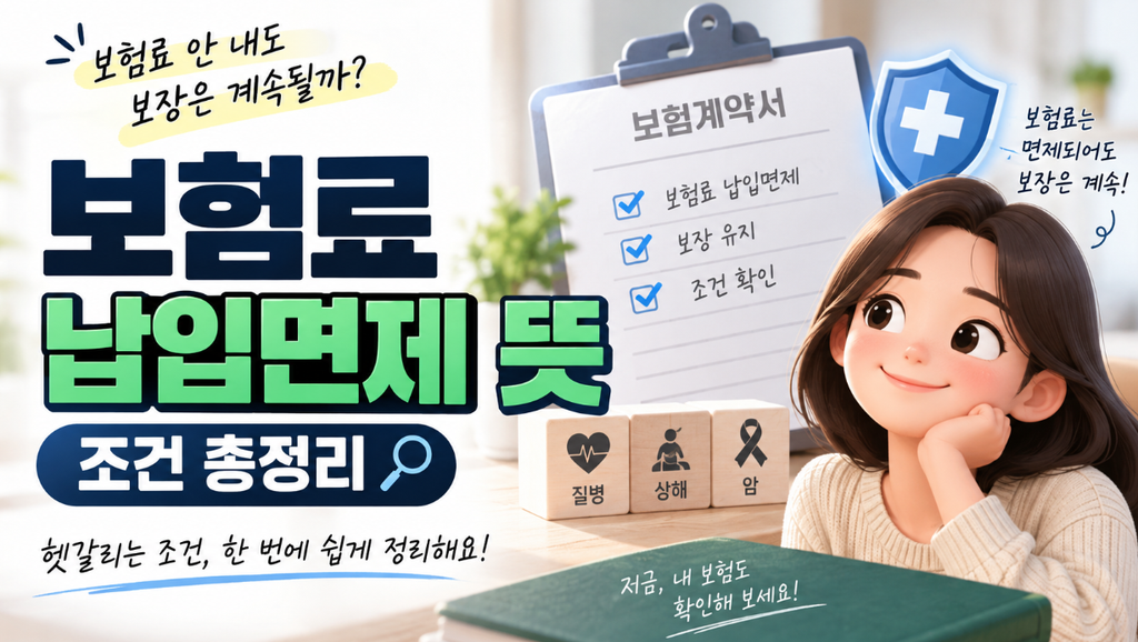 보험료 납입면제 조건과 확인할 핵심 기준 총정리