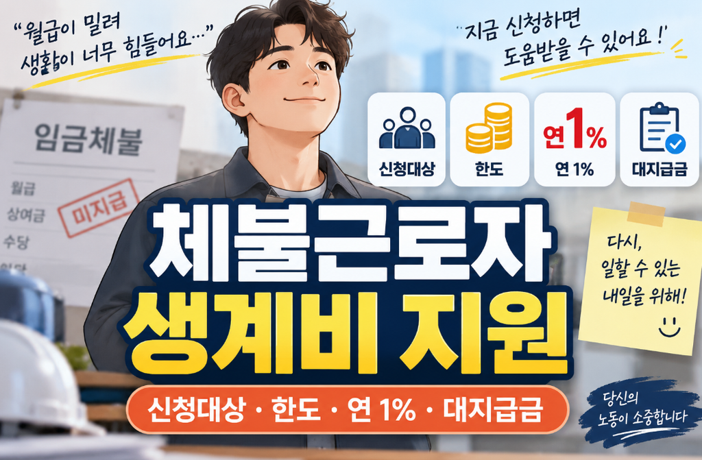 체불근로자 생계비 지원 신청 조건·한도·금리 총정리